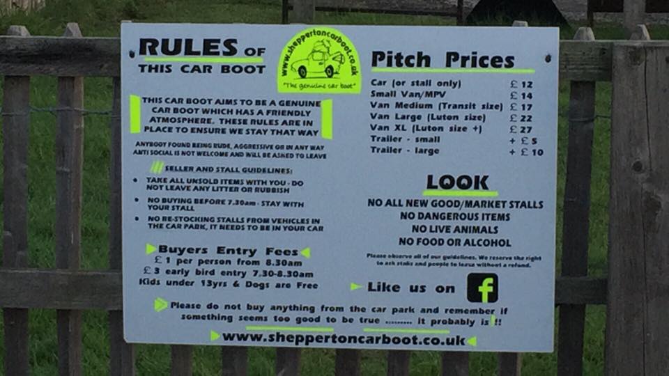 picture of rules on gate